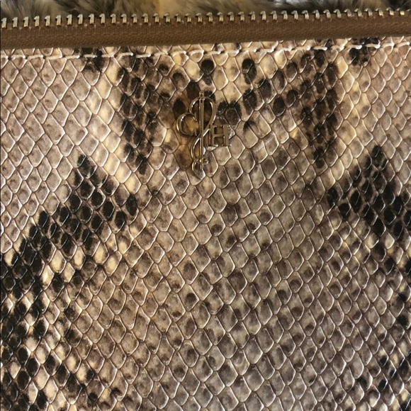Cole Haan Roccia Snake Print Pouch Clutch